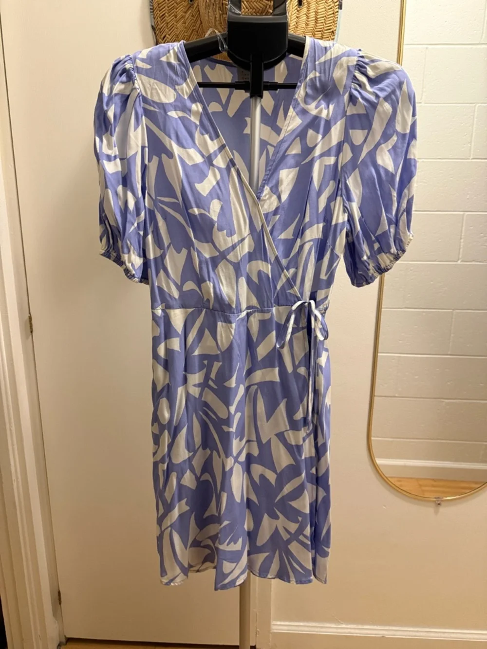 A New Day Women's Balloon Short Sleeve Mini Wrap Dress - Picture 2 of 2